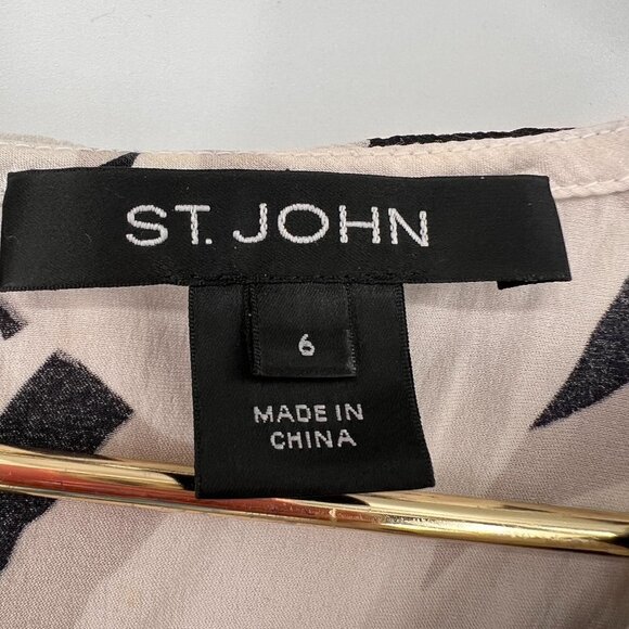 ST. JOHN Silk Floral Ruffle Blouse - Picture 5 of 7